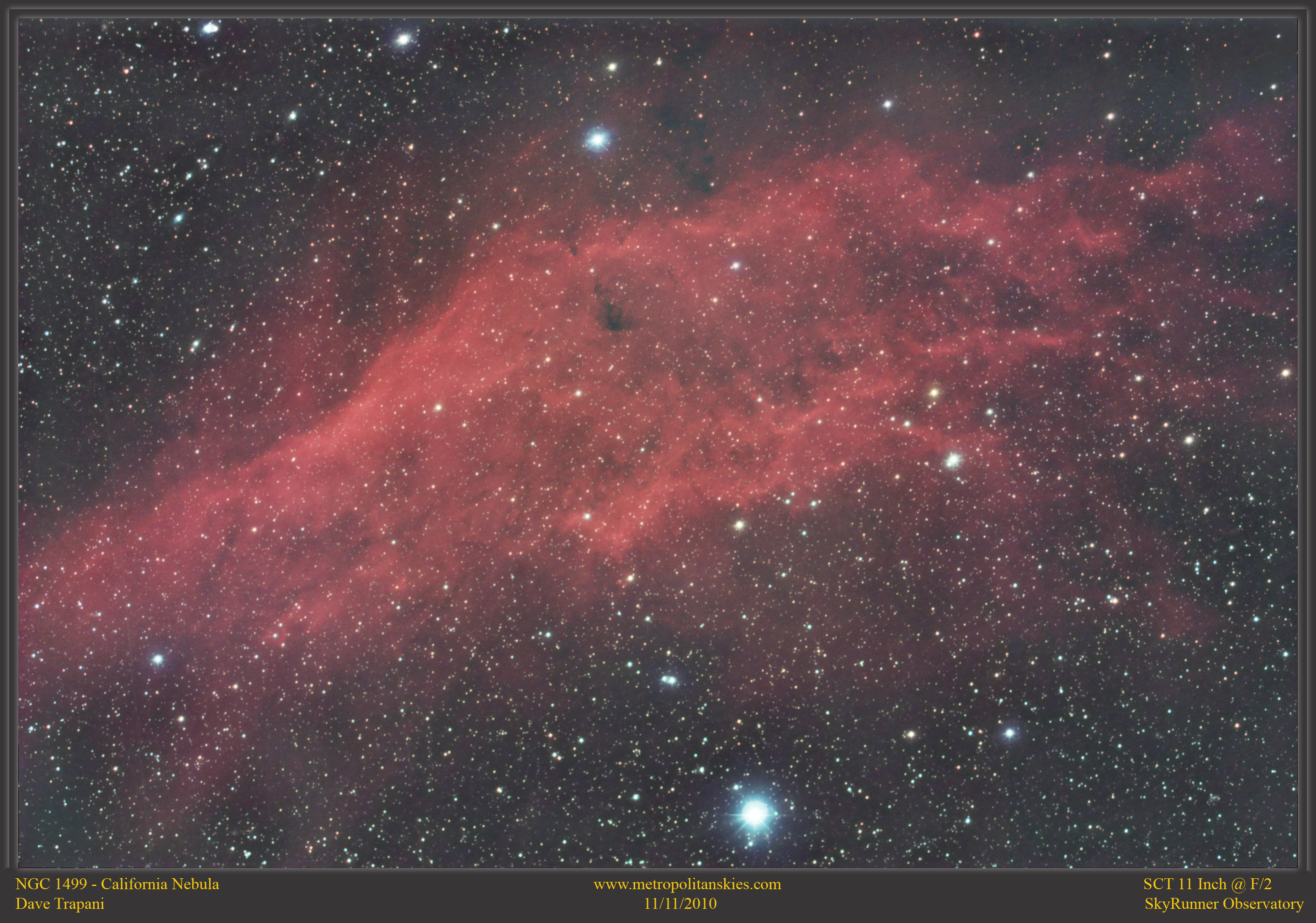 The California Nebula Ngc 1499 Hubble Palette Astronomy Magazine