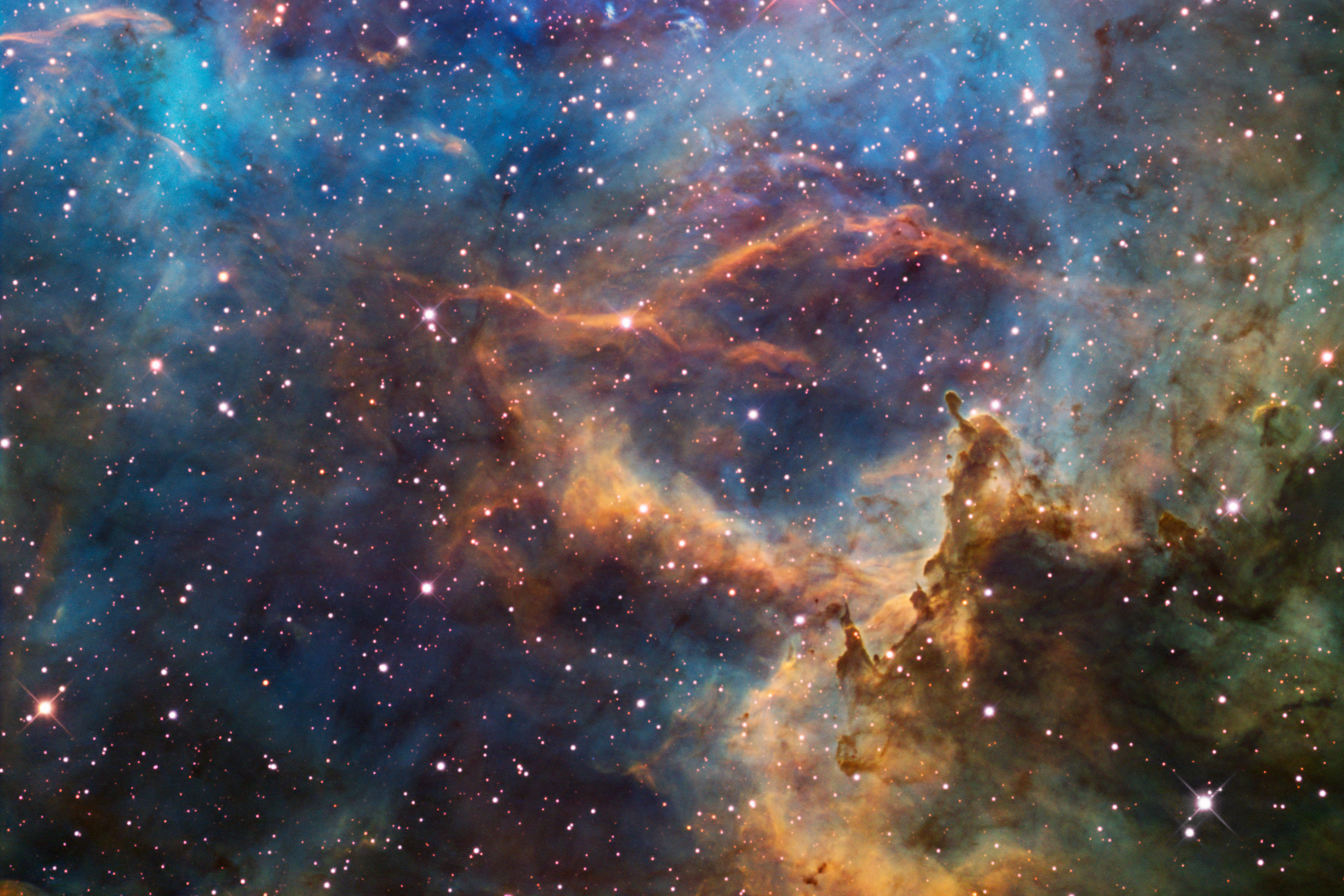 rosette nebula hubble palette