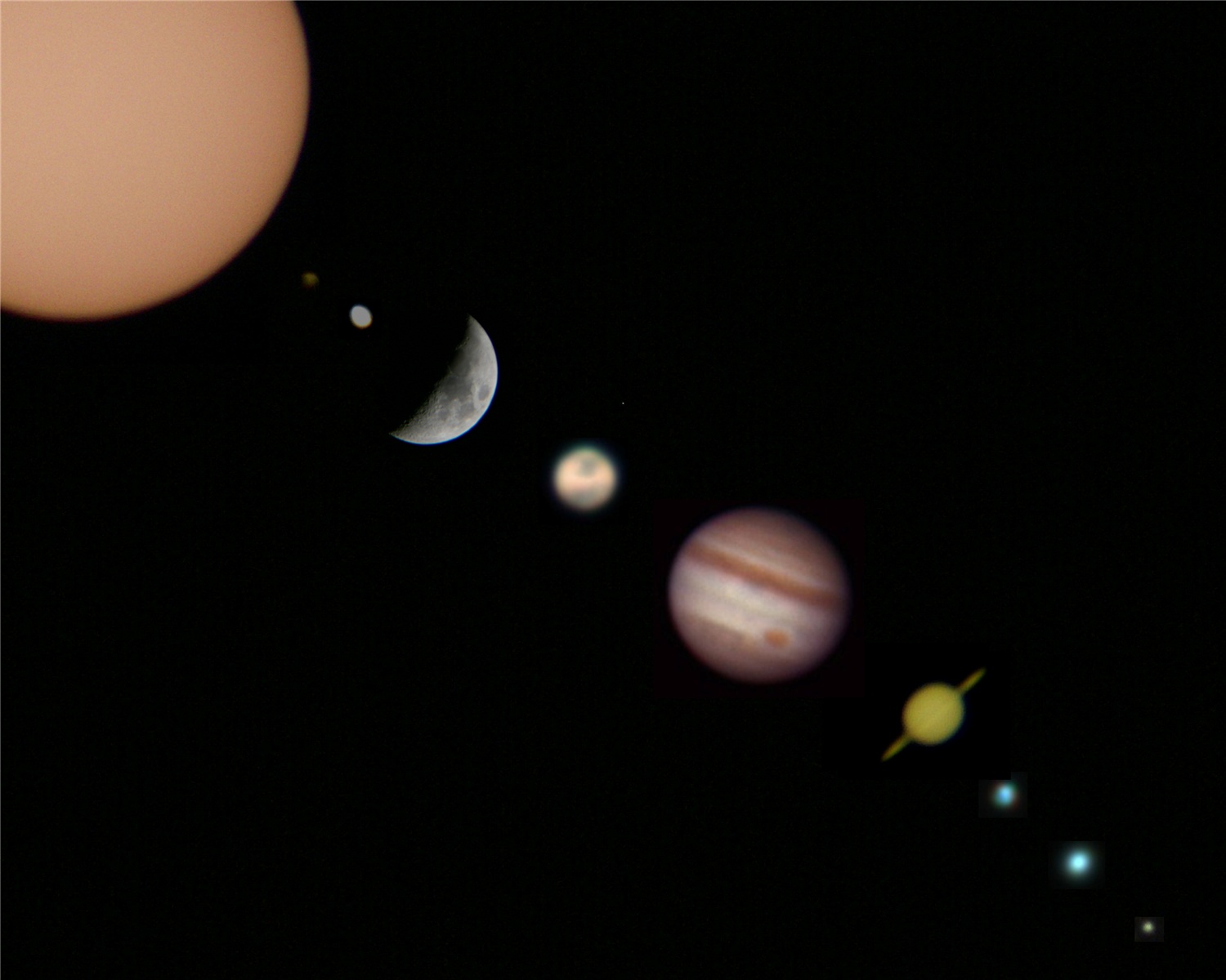Jupiter vista desde un telescopio