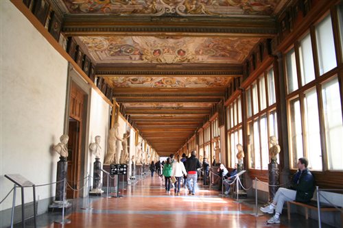 Inside the Uffizi Galllery