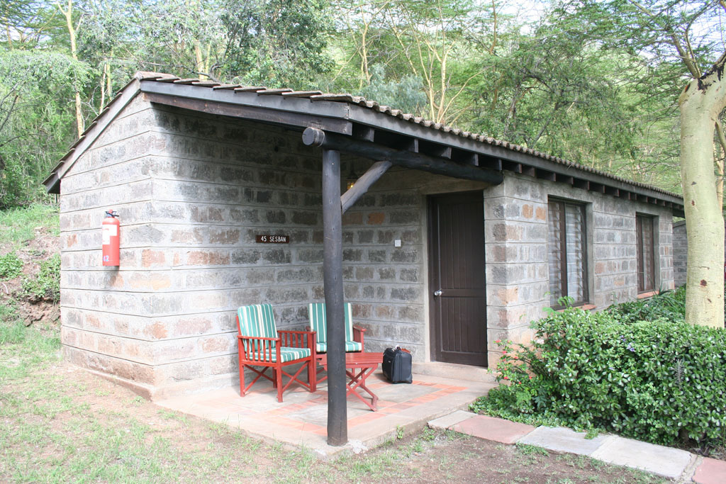 Monkey-proof cabins at Lake Nakuru